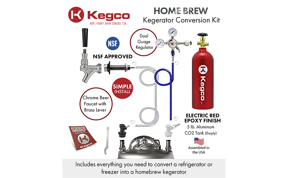 Kegco BF SHCKNT Conversion Kit, 1 Faucet without Tank, Standard Appliances