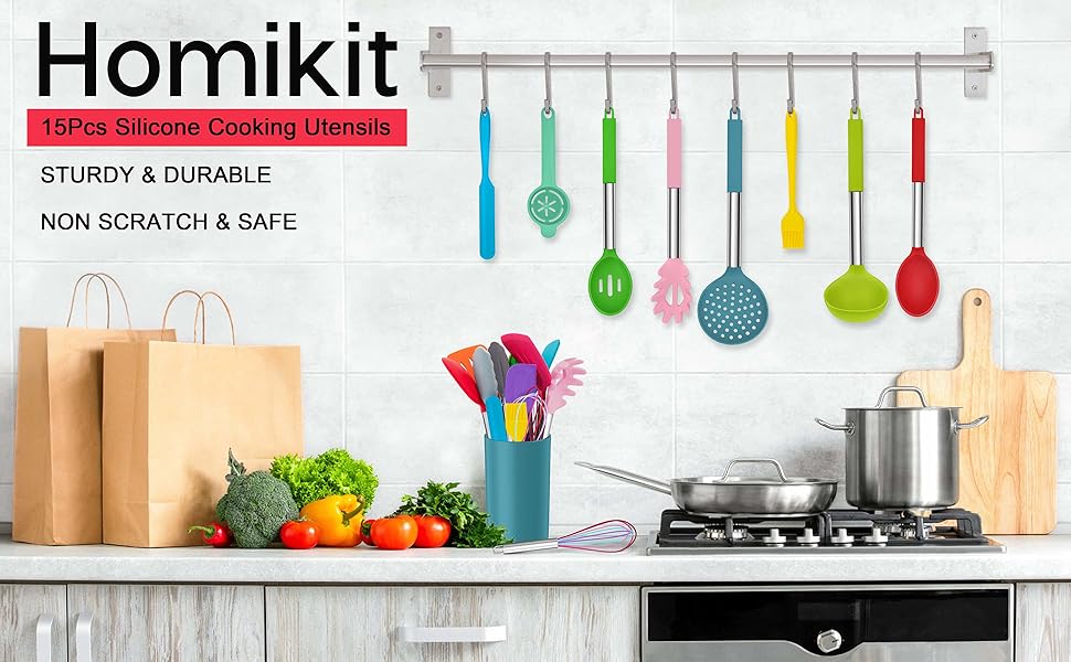 Colorful Silicone Utensils Set