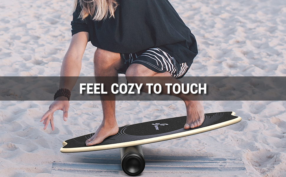 Wooden Balance Board with Adjustable Stoppers 7 Modes Wobble Board