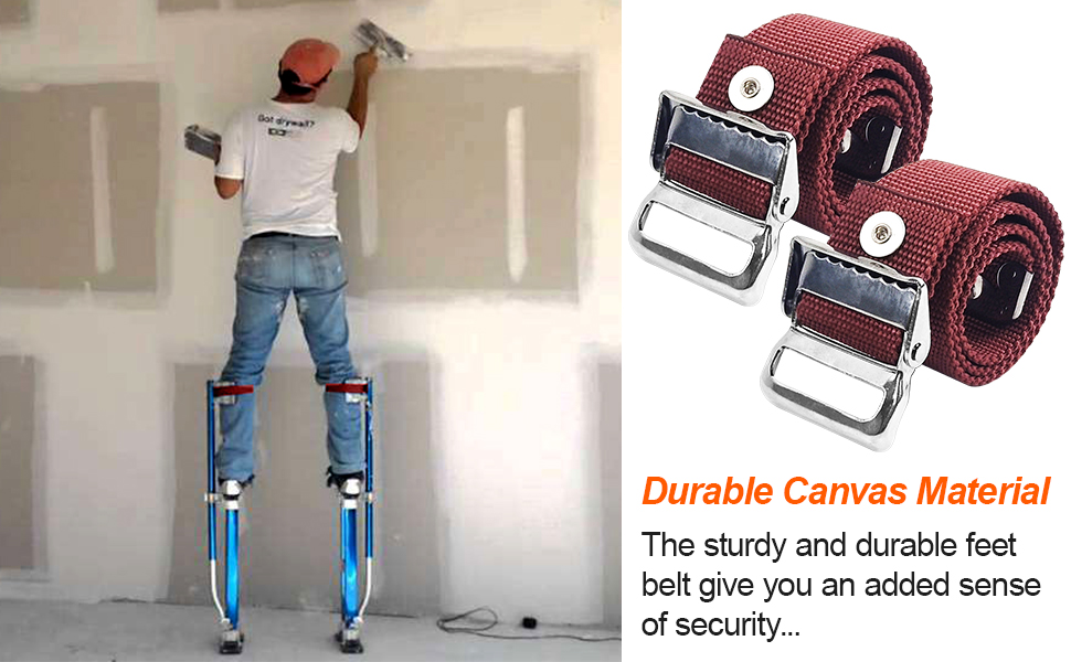 2PCS Drywall Stilts Leg Band Straps, Drywall Stilt