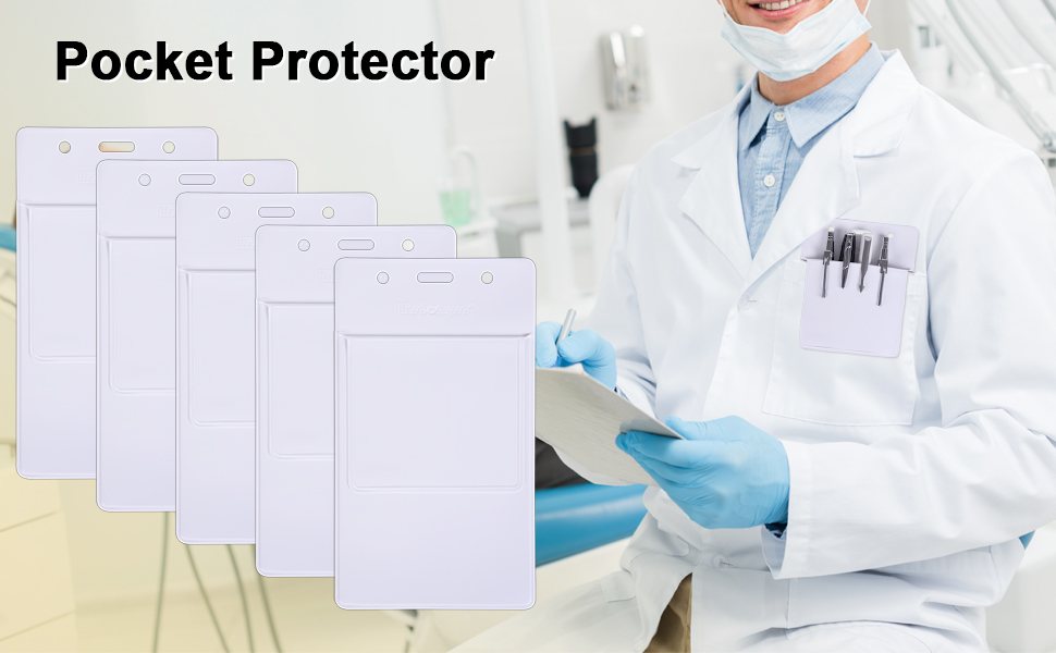 Wisdompro 5 Pack Heavy Duty Pocket Protector for Shirts