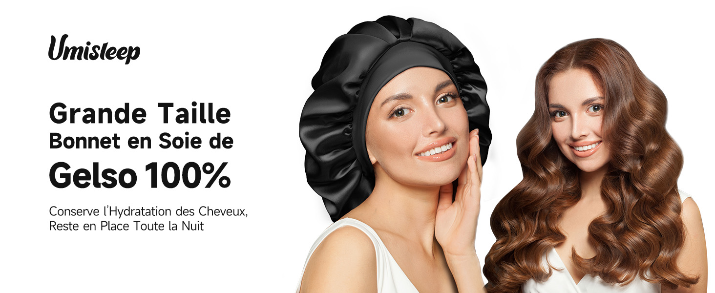 Bonnet Soie Cheveux Nuit