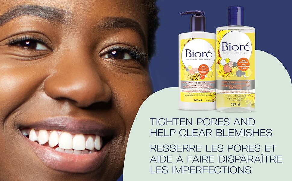 Bioré Pore Clarifying Cooling Cleanser with Witch Hazel, Salicylic Acid