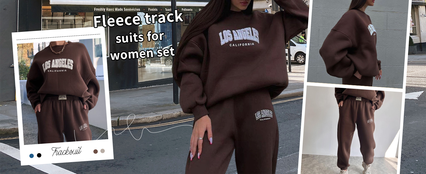 Womens Winter 2 Piece Outfits Long Sleeve Sweatsuits Fall Sets