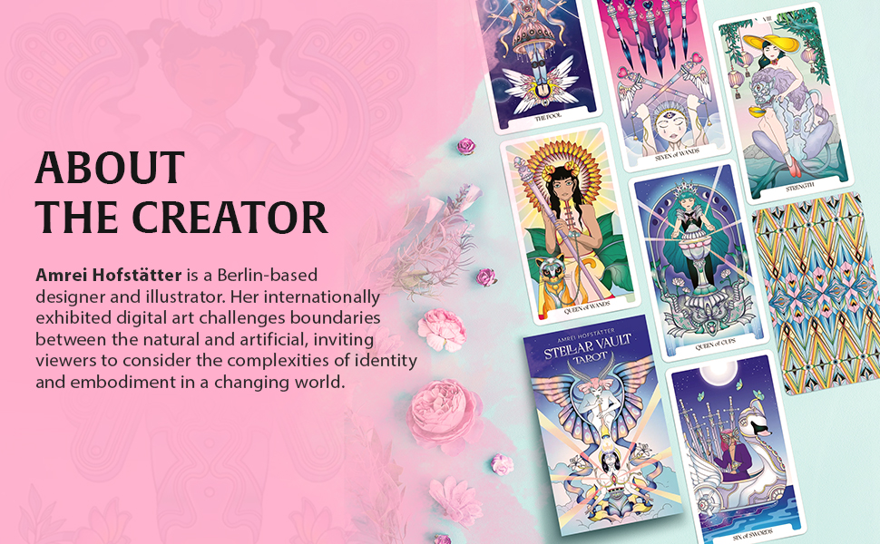 Stellar Vault Tarot: 78 Silver-Edged Tarot Cards, Futuristic