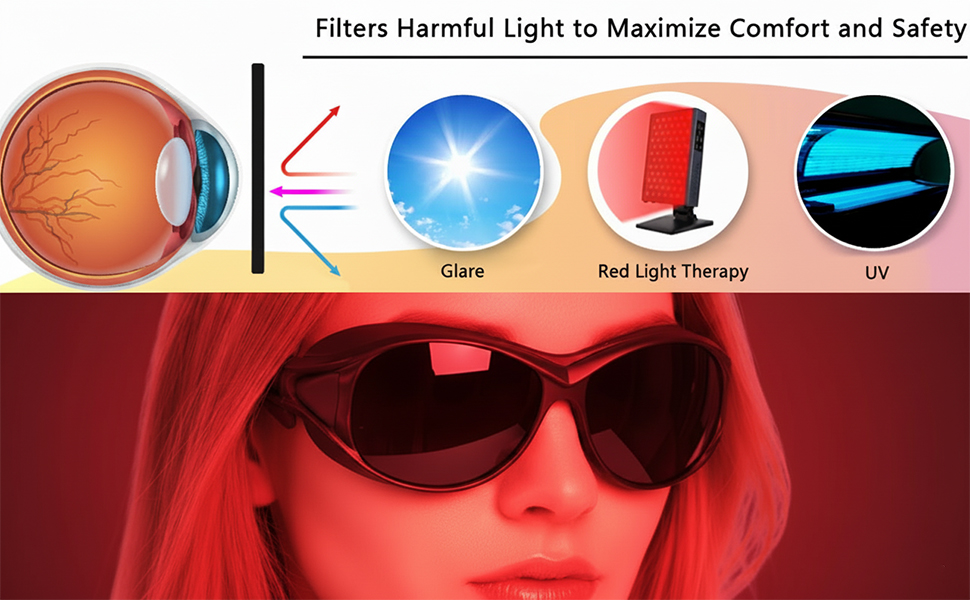 red light glasses eye protection