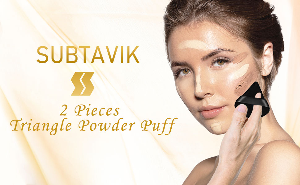 2 Pieces Powder Puff Triangle Powder Puff Soft Makeup Powder Puffs