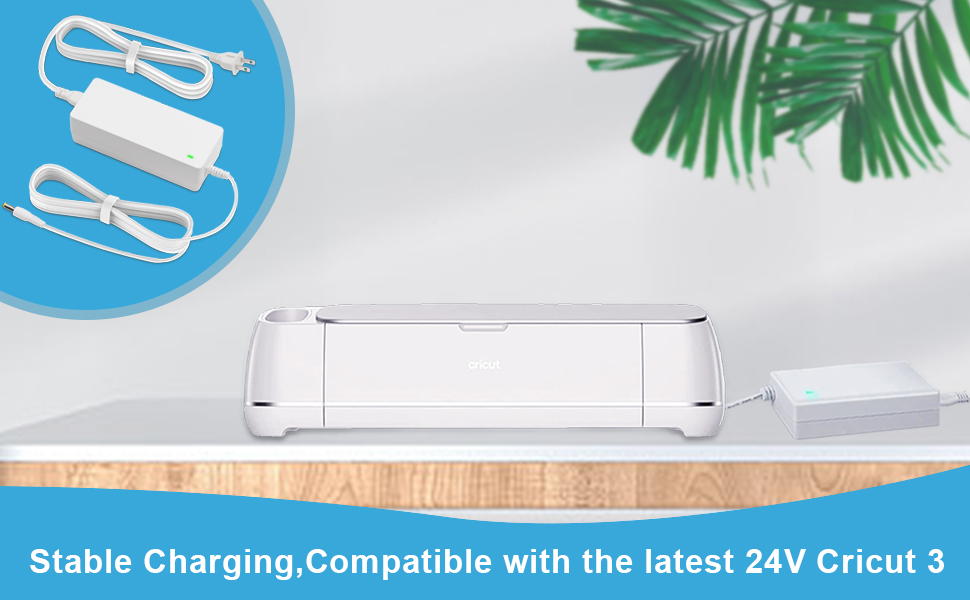 DC24V Charger Fits Power Cord Compatible with Cricut Maker