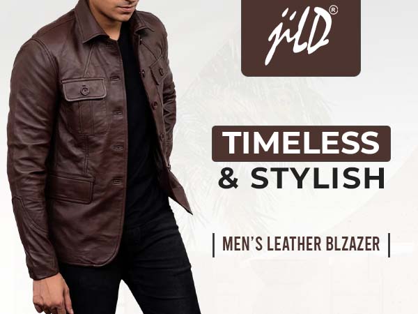 Jild Lambskin Leather Jacket Men Casual Coat – Notched