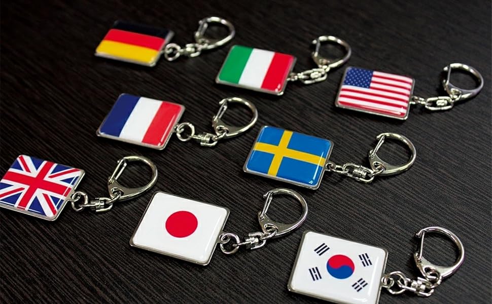 Amazon.co.jp: 国旗キーホルダー 記念品 父の日 プレゼント 世界