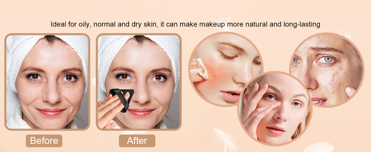 makeup triangle puff