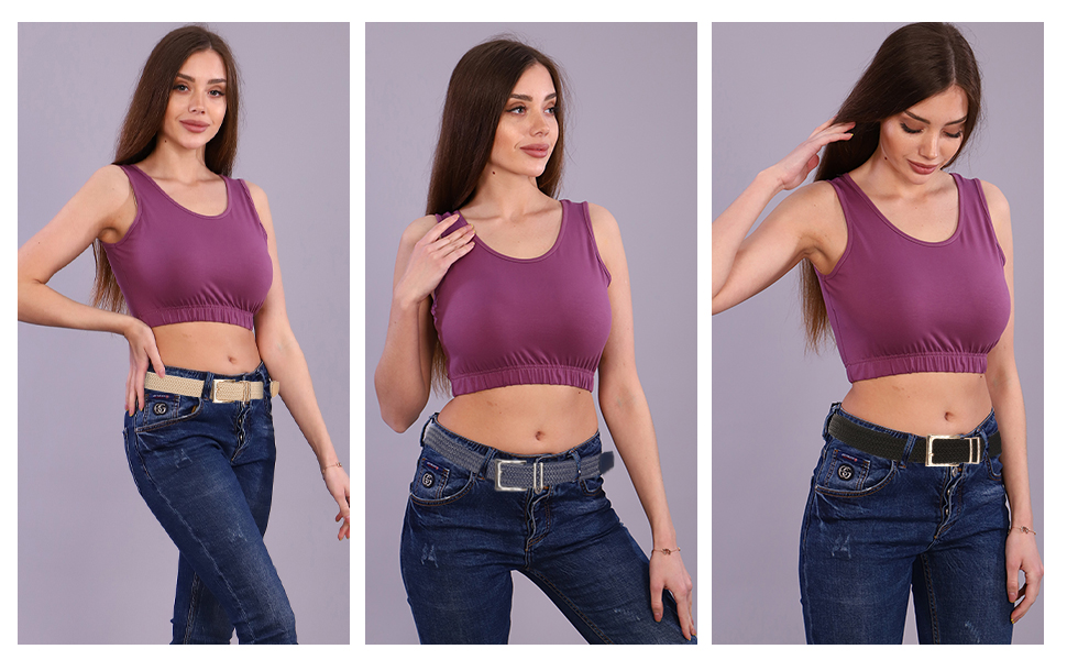 SNCEAW Casual Braided Woven Stretch Belt