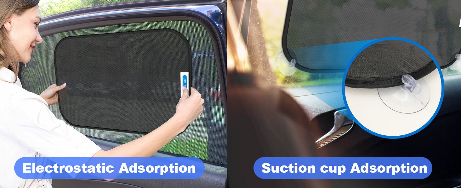 PEMOTech Car Window Shades for Baby (2Pack) 21"x14" Car