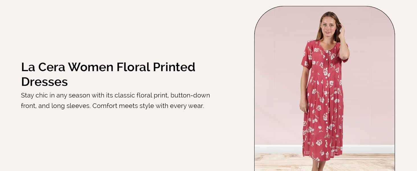 La Cera Women Floral Printed Dresses