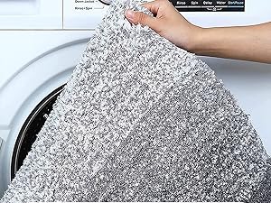 「Tuokus」バスマット 足拭きマット お風呂マット 玄関マット 吸水速乾滑り止め 風呂マット ふんわり 超厚い 吸水速乾 滑り止め ふわふわ 洗える 丸洗い可能