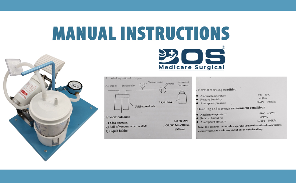 Bos Medicare Surgical® Pedal Suction Apparatus for Patients doctors