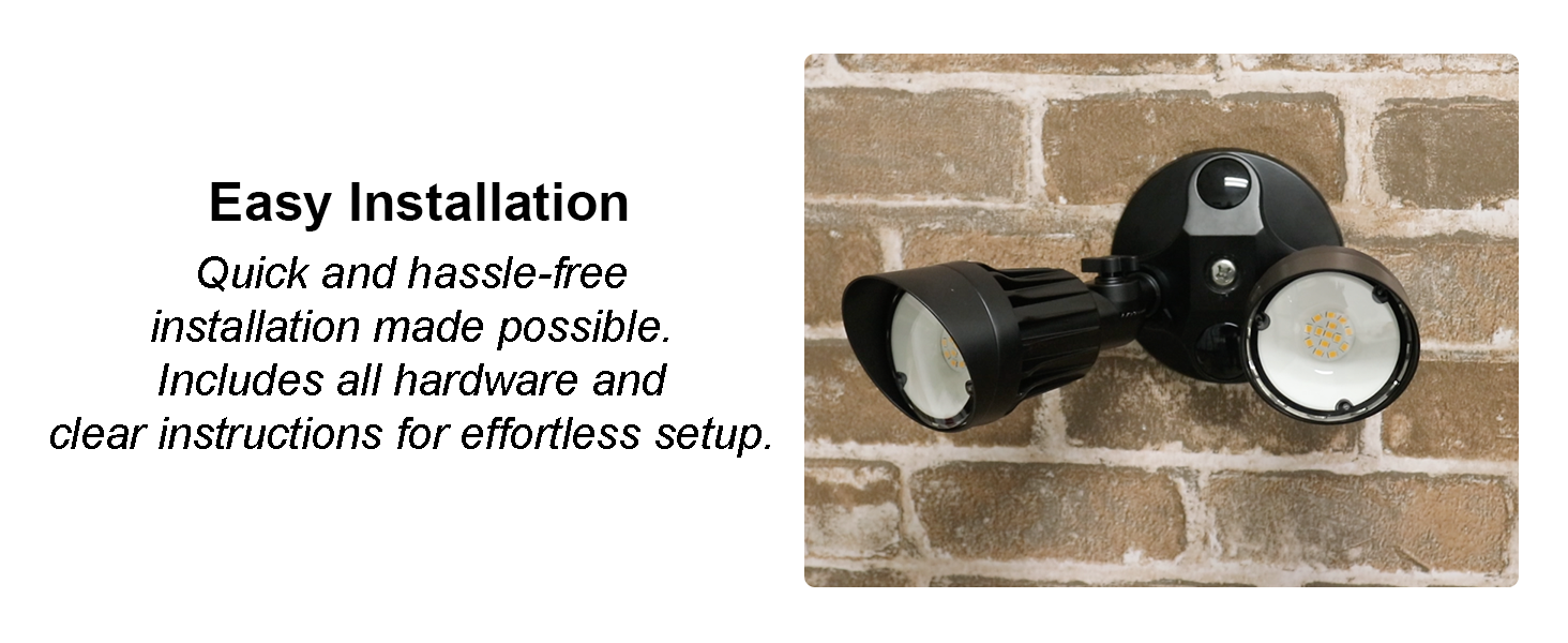 double head security light for house led black