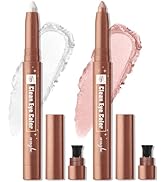 Wugbc 2 Colors Eyeshadow Stick Shimmer Glitter Eye Shadow Pencil Waterproof Eye Brightener Crayon...
