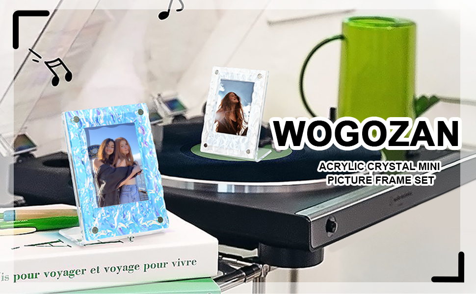 WOGOZAN Mini Acrylic 2x3 Film Picture Frame For