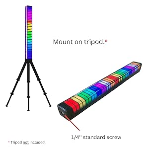 Mount music LED bar on tripod