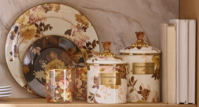 Amazon.com: MACKENZIE-CHILDS Enamel Canister, Kitchen