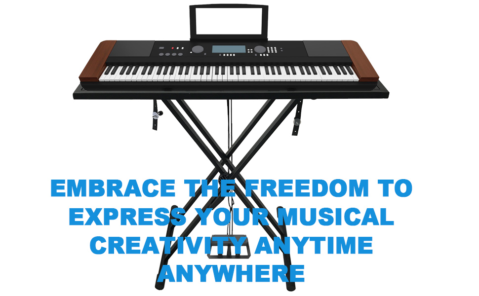 DJ Table Stand with Double-X Keyboard Support