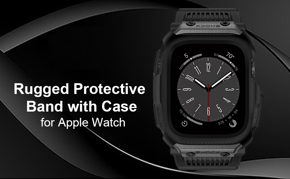 MOROFY Compatible with Apple Watch Band 45mm 44mm 42mm with Case, Men