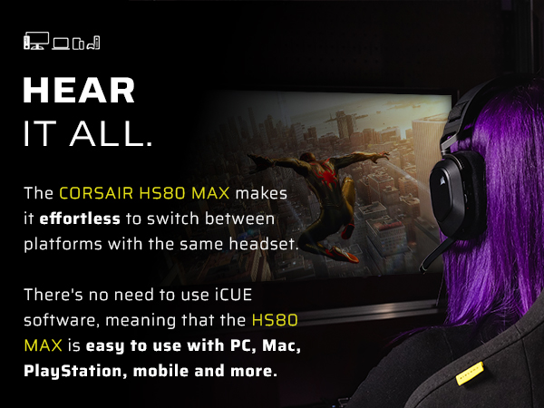 PC headset, Mac headset, PlayStation headset, mobile headset