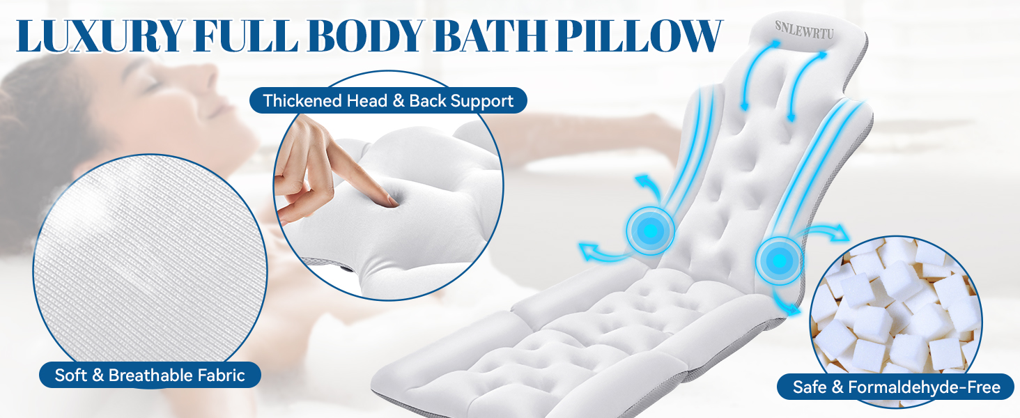 bathtub cushion for soaking tub full body bath pillows for head and neck full body bath pillow