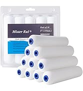 Mister Rui Foam Paint Roller Cover, 6 Inch (155MM) Sponge Paint Roller Sleeve, Foam of Premium Qu...