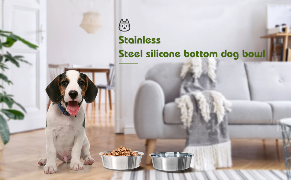 Kitgo Stainless Steel Metal Dog Bowl for Large Dog, Dog