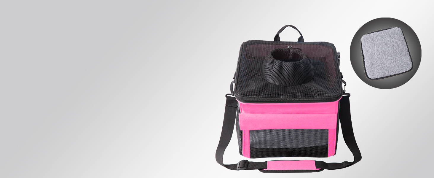 dog shoulder bag with mesh venting