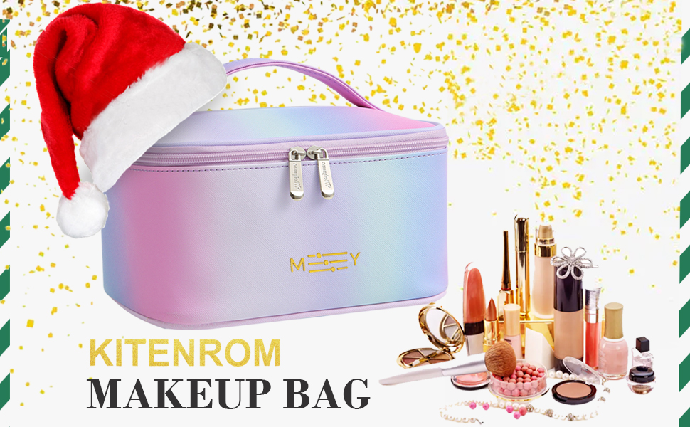 Kitenrom Makeup Bag Travel Preppy Cosmetic Bag Small for