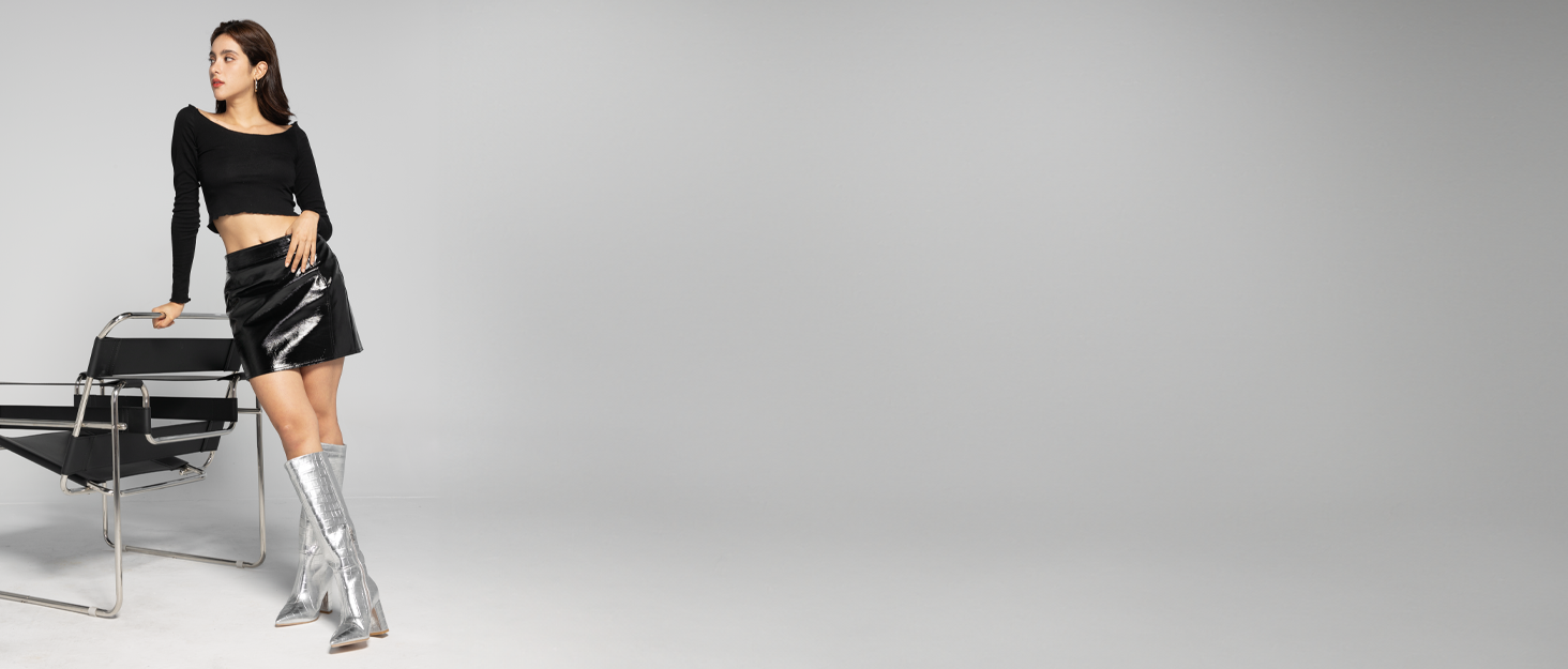 Black Knee High Boots