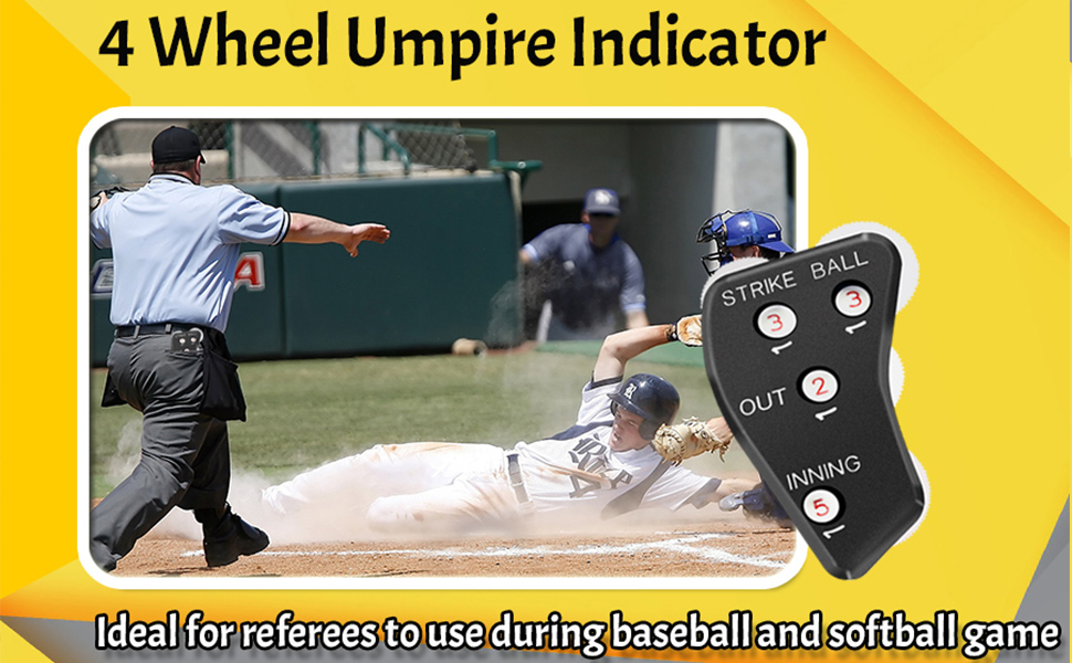 LUOIUI 2 Pieces 4 Wheel Umpire Indicator Clickers for
