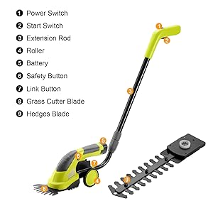 2 en 1 Cisailles à Gazon