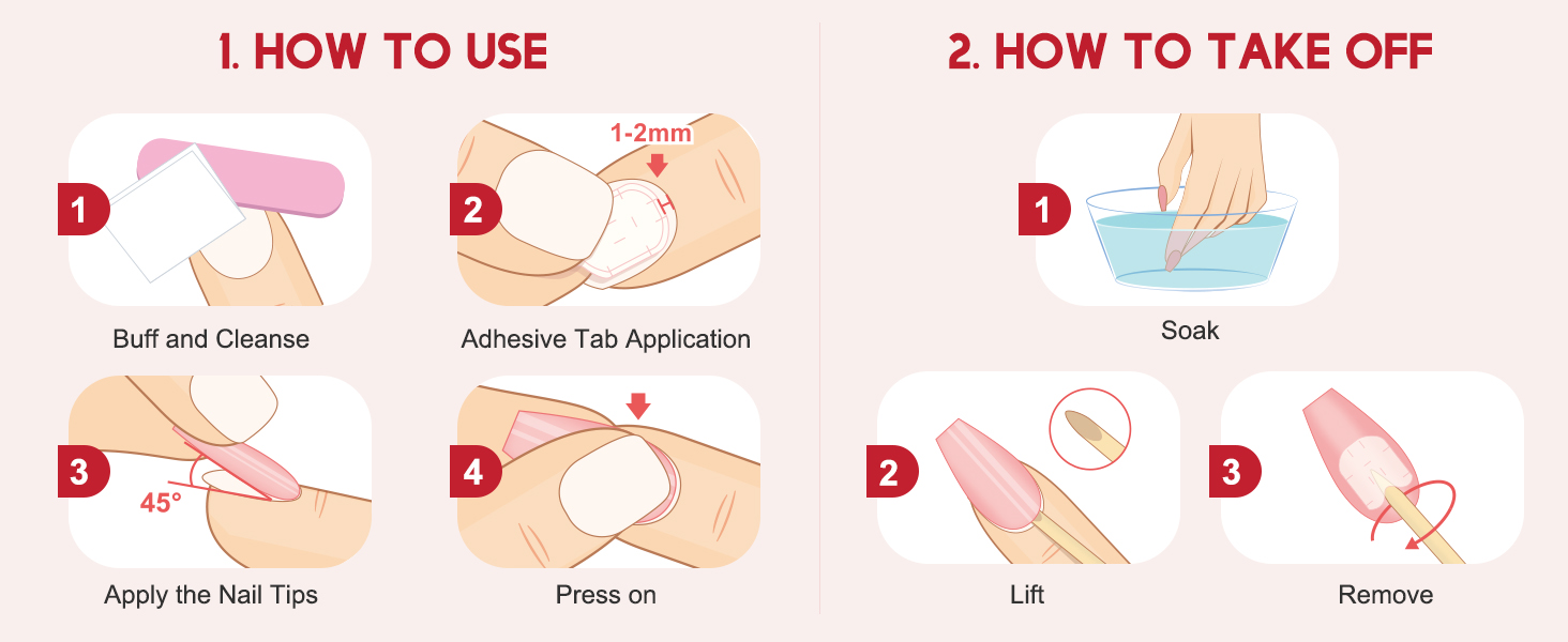 press on acrylic nails