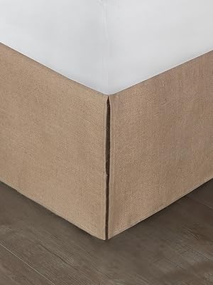 burlap jute bedskirt rustic boho farmhouse