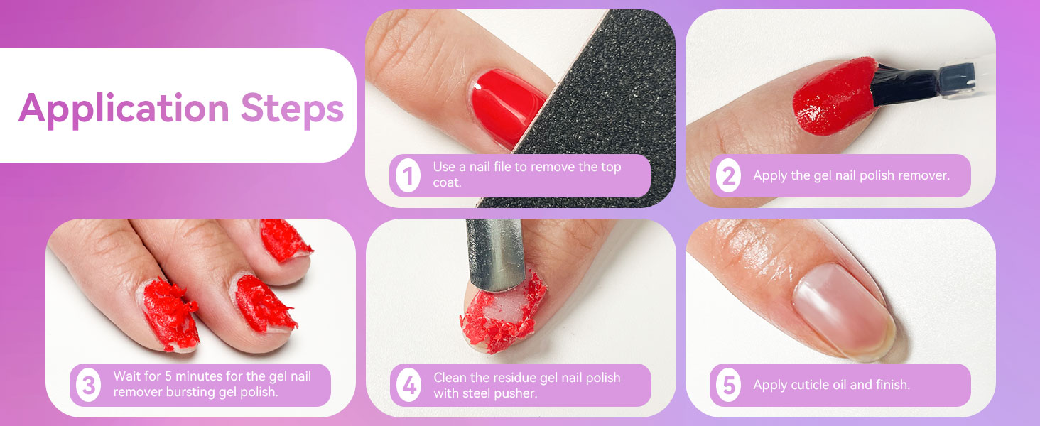 2pcs 10ml gel nail remover