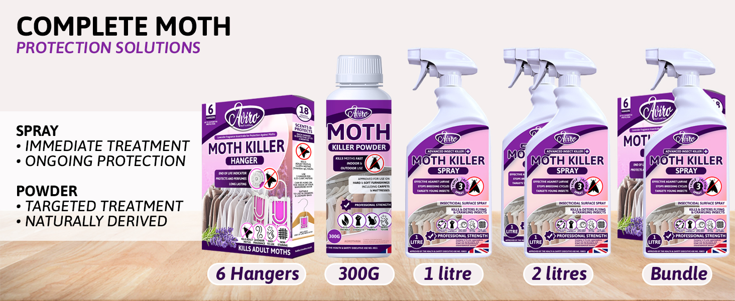 Aviro Moth Killer Spray Fast Acting Moth Repellent For Wardrobes