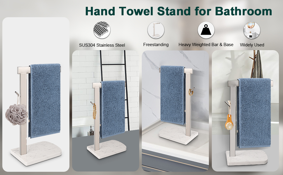 BathAce Hand Towel Holder, Hand Towel Stand for Bathroom