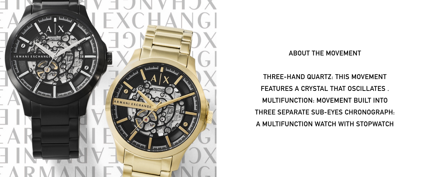 Armani Exchange Watch for Men, Quartz Multifunction Movement, 42 mm 2T