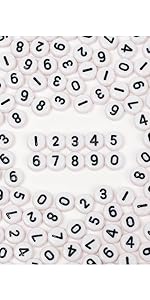 500 white number beads