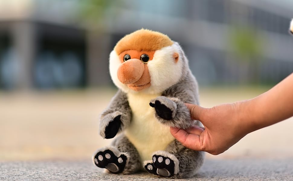 Amazon.co.jp: LIUHONGFEI 人工鼻猿ぬいぐるみ マレーシアの猿の