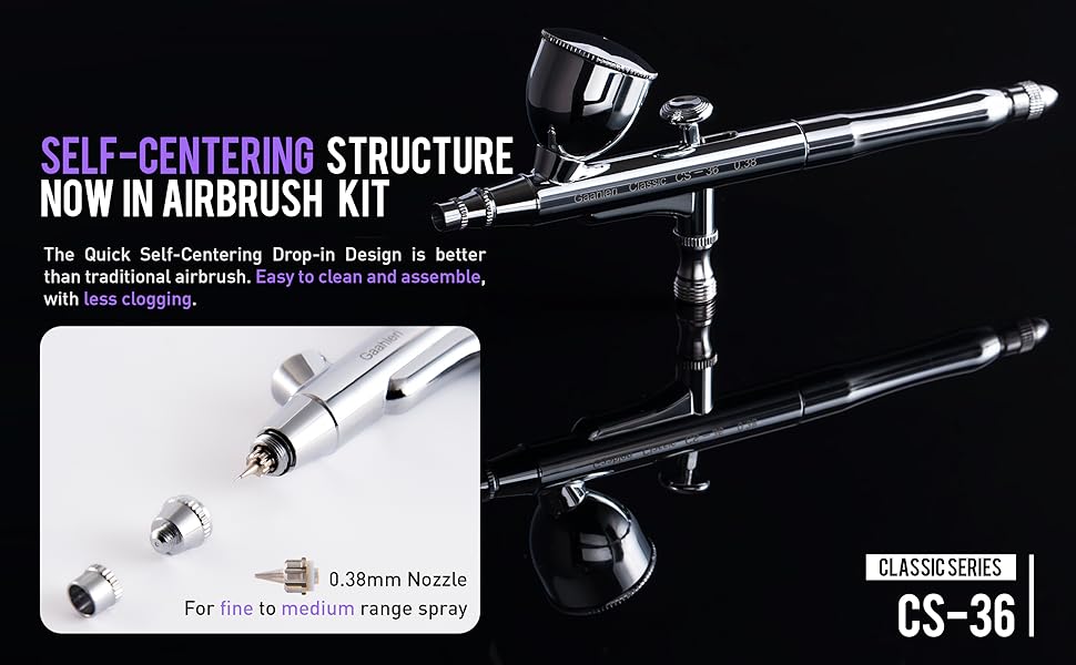 Gaahleri Airbrush Kit Professional Air Brush Kit with Compressor & 2 DualAction