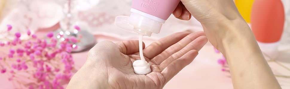 Silicone travel bottle set