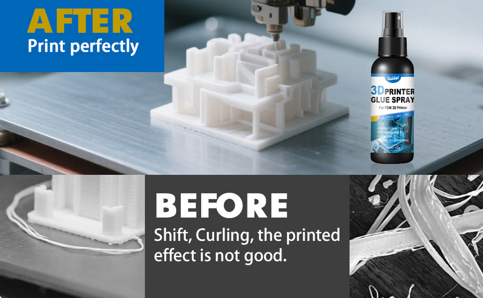 3D Printer Adhesive Glue - 7oz/200g Strong 3D Printer Glue Reduces Warping of PLA, ABS, PETG, TPU Filaments on Various Build Plate - 3D Printer Bed Adhesive Spray - Premium 3D Printing Accessories 12 pla glue for 3d prints abs glue tpu glue