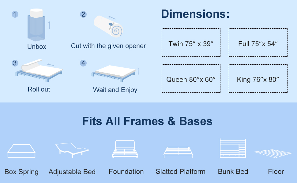 8 Inch Full Mattress, Molblly Full Size Comfortable and Breatheable