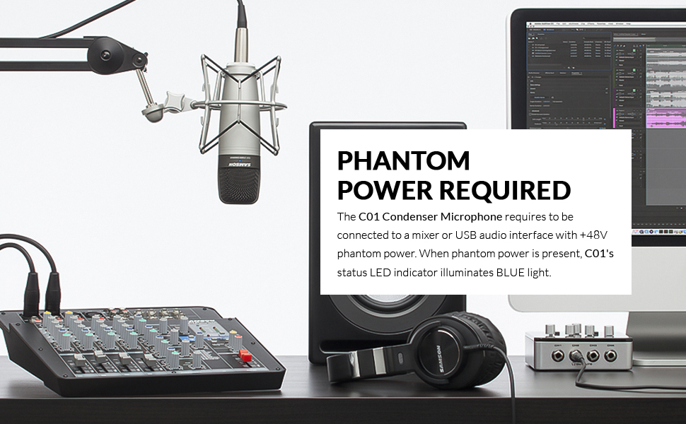 Samson C01 LargeDiaphragm Condenser Microphone for