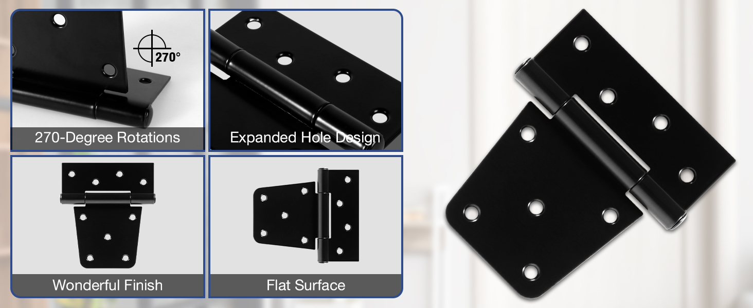 3 1/2 inch black door hinges